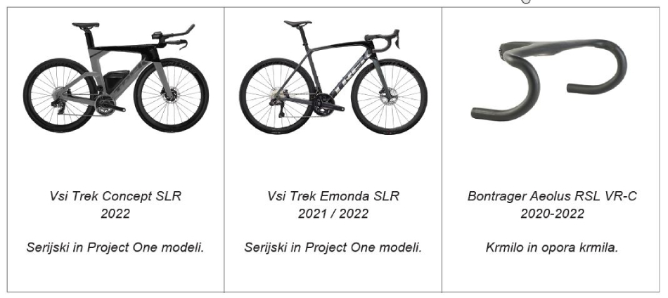 Varnostni vpoklic Trek koles - Emonda SLR, Speed Concept, Aeolus VR-C krmilni sistem